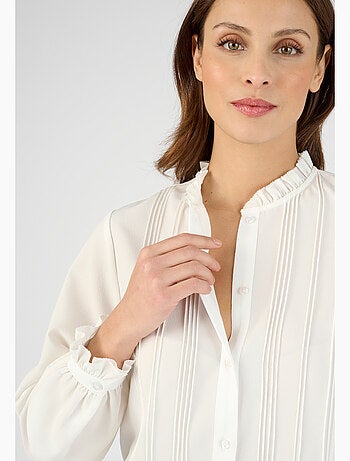 Chemisier crêpe à volants - Damart