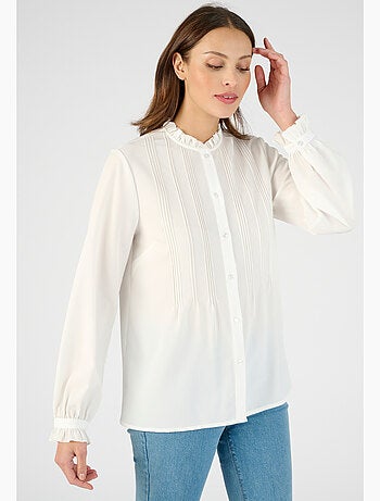 Chemisier crêpe à volants - Damart