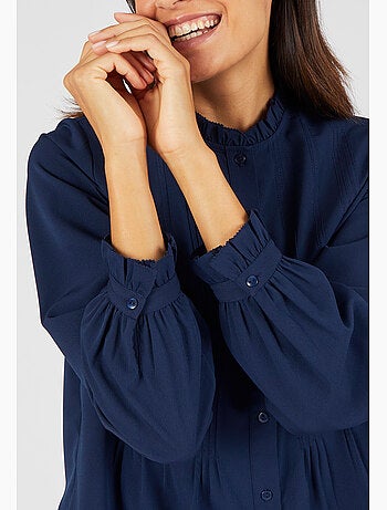 Chemisier crêpe à volants - Damart