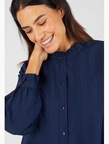 Chemisier crêpe à volants - Damart