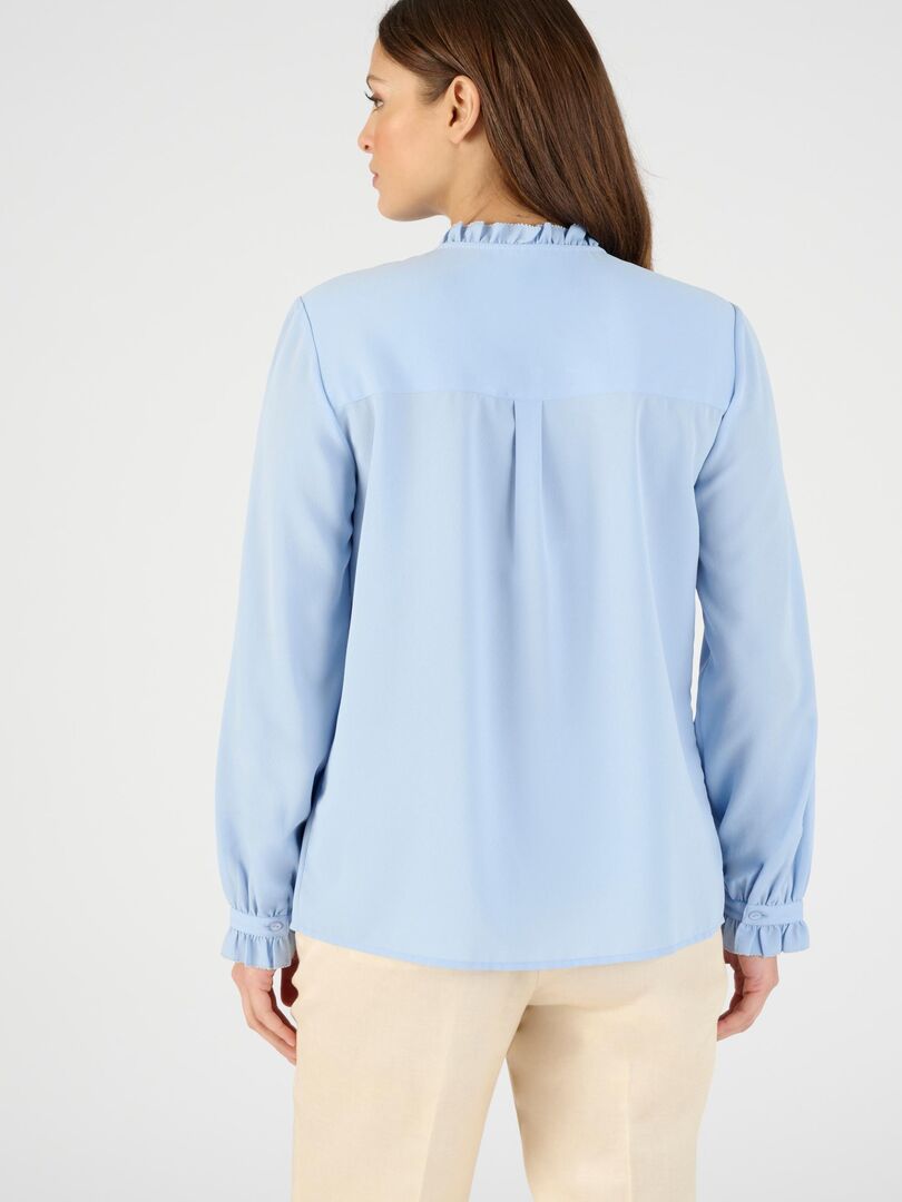 Chemisier Bleu à Boutons Et Volants Ann Taylor Loft - Taille XS, Neuf Sans étiquettes