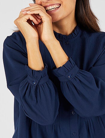 Chemisier crêpe à volants - Damart