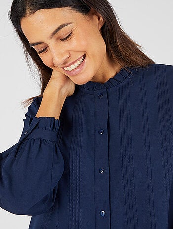 Chemisier crêpe à volants - Damart