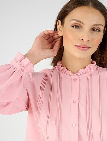 Chemisier crêpe à volants - Damart