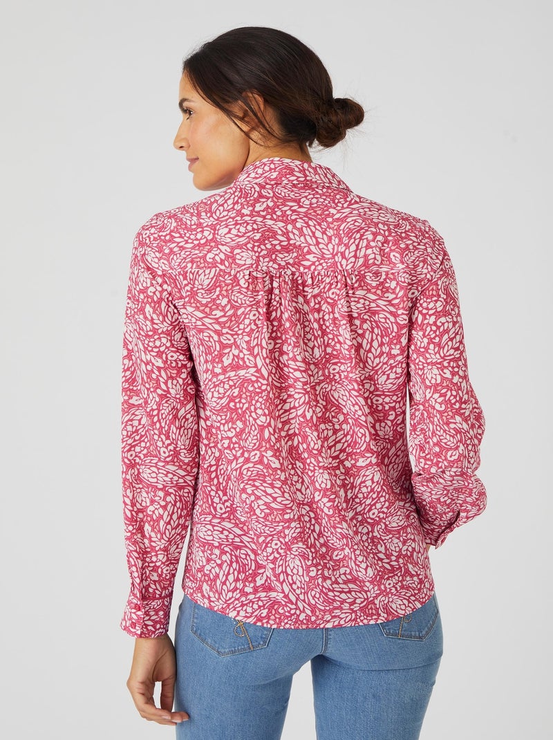 Chemisier crêpe texturé - damart Rose - Kiabi