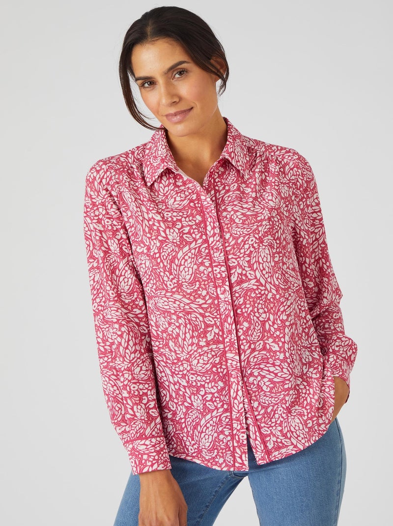 Chemisier crêpe texturé - damart Rose - Kiabi