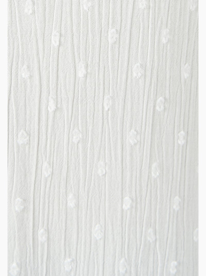 Chemisier crépon *pure viscose Lenzing(TM) EcoVero(TM) - Damart Blanc - Kiabi