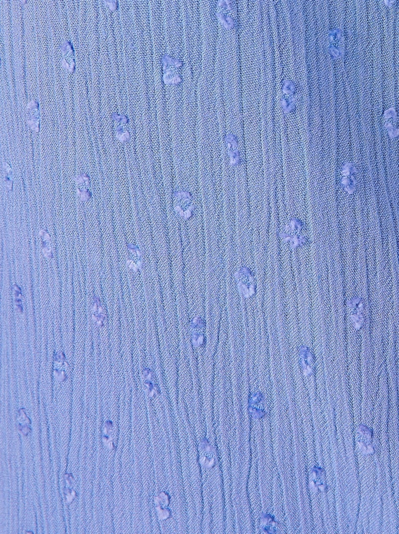 Chemisier crépon *pure viscose Lenzing(TM) EcoVero(TM) - Damart Bleu azur - Kiabi