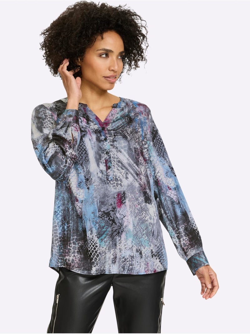 Chemisier design original - taille standard - helline Bleu Beige Bleu - Kiabi
