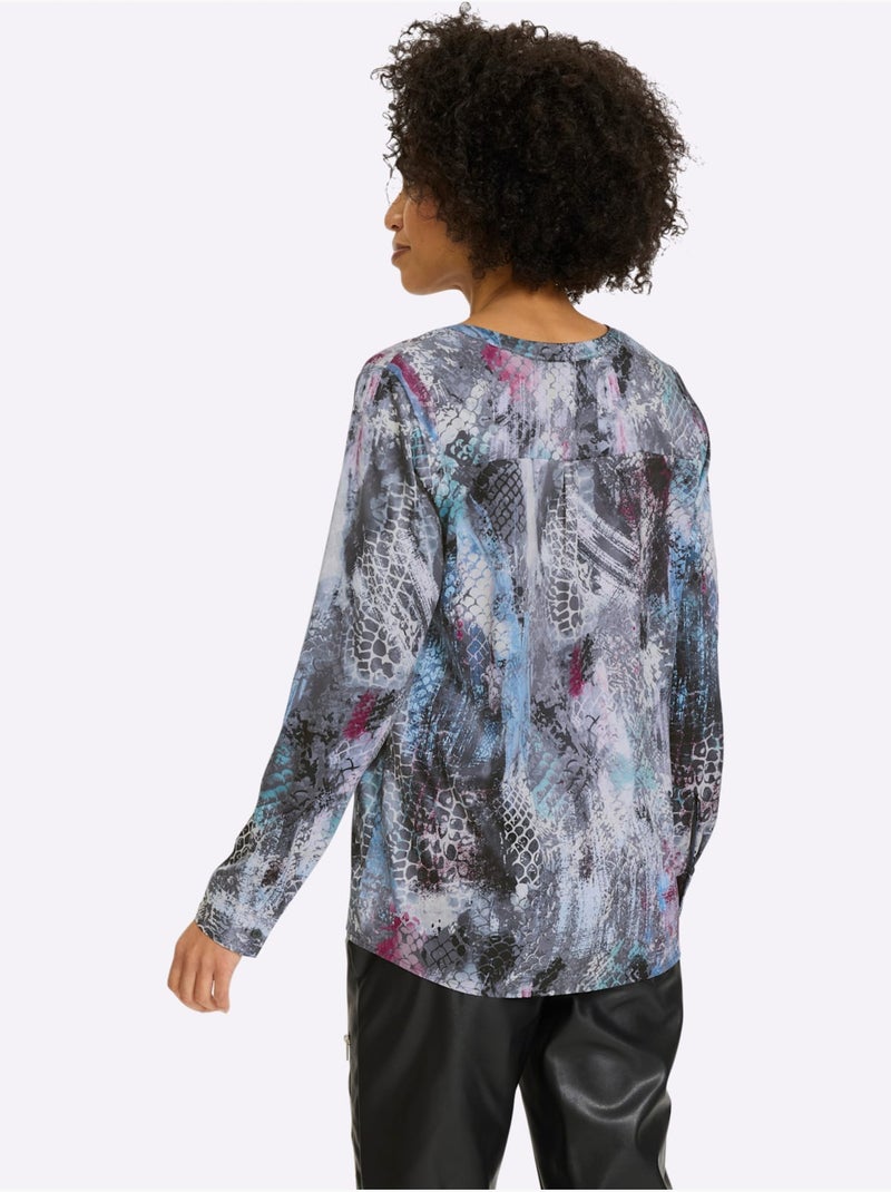 Chemisier design original - taille standard - helline Bleu Beige Bleu - Kiabi