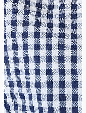 Chemisier effet gaufré à petits carreaux - Damart