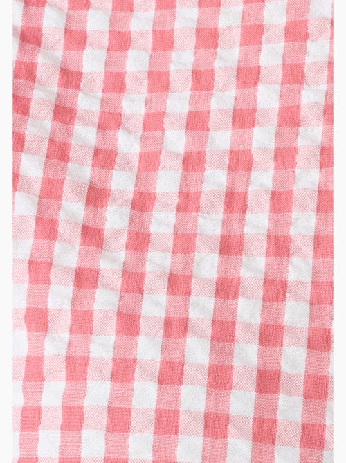 Chemisier effet gaufré à petits carreaux - Damart - Kiabi