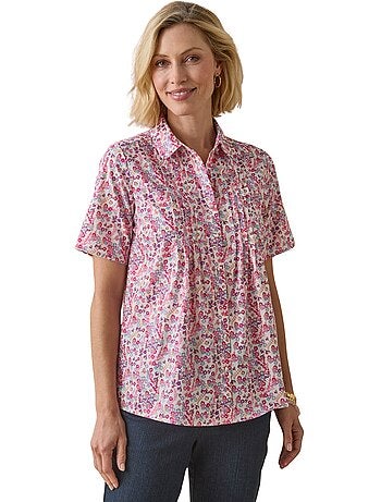Chemisier effet plastron manches courtes - DAXON