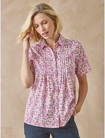 Chemisier effet plastron manches courtes - DAXON