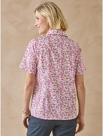 Chemisier effet plastron manches courtes - DAXON