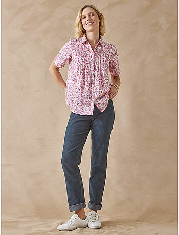 Chemisier effet plastron manches courtes - DAXON