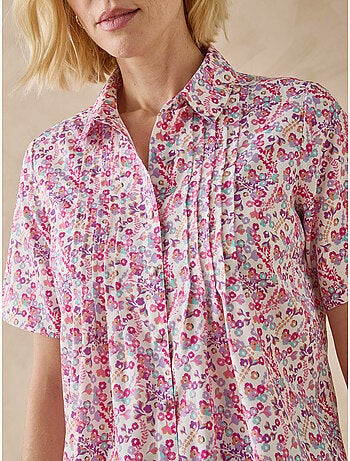Chemisier effet plastron manches courtes - DAXON
