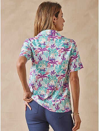 Chemisier effet plastron manches courtes - DAXON