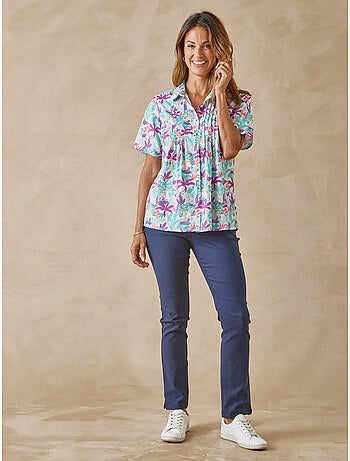 Chemisier effet plastron manches courtes - DAXON