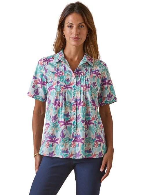 Chemisier effet plastron manches courtes - DAXON - Kiabi