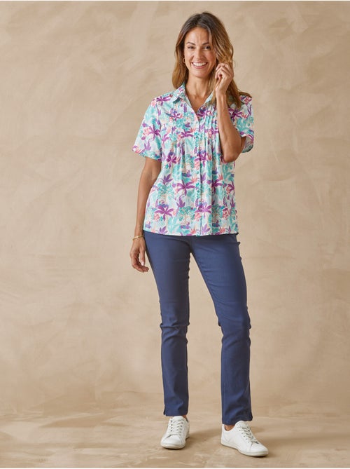 Chemisier effet plastron manches courtes - DAXON - Kiabi
