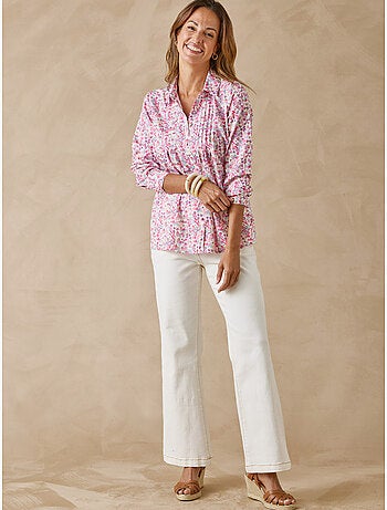 Chemisier effet plastron manches longues - DAXON
