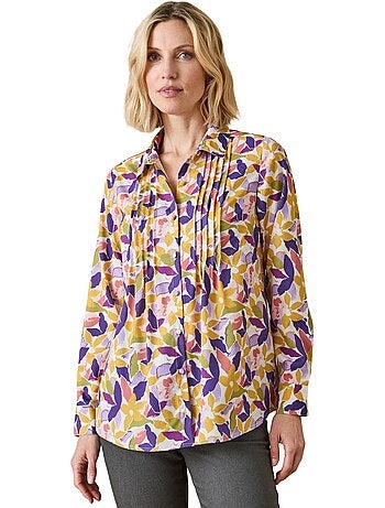 Chemisier effet plastron manches longues - DAXON