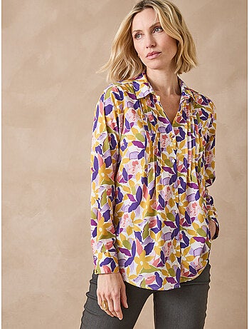 Chemisier effet plastron manches longues - DAXON