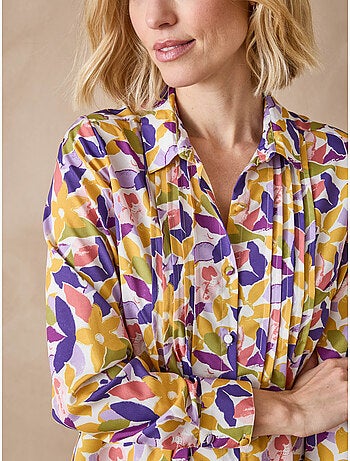 Chemisier effet plastron manches longues - DAXON