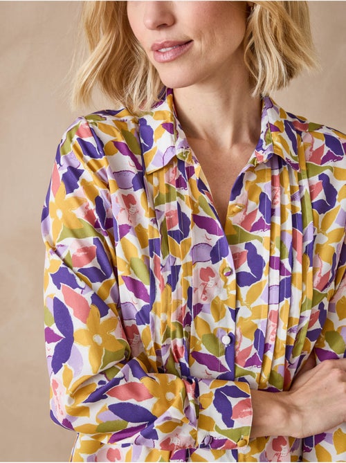 Chemisier effet plastron manches longues - DAXON - Kiabi
