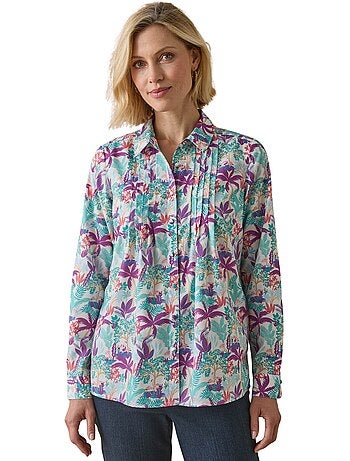 Chemisier effet plastron manches longues - DAXON