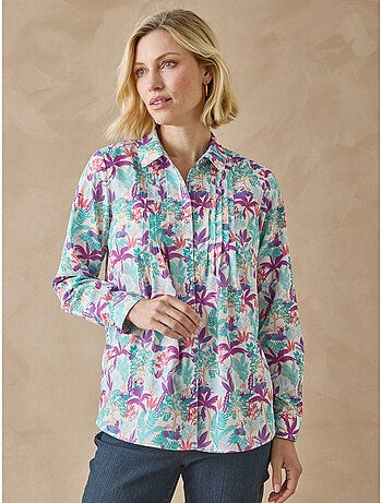 Chemisier effet plastron manches longues - DAXON