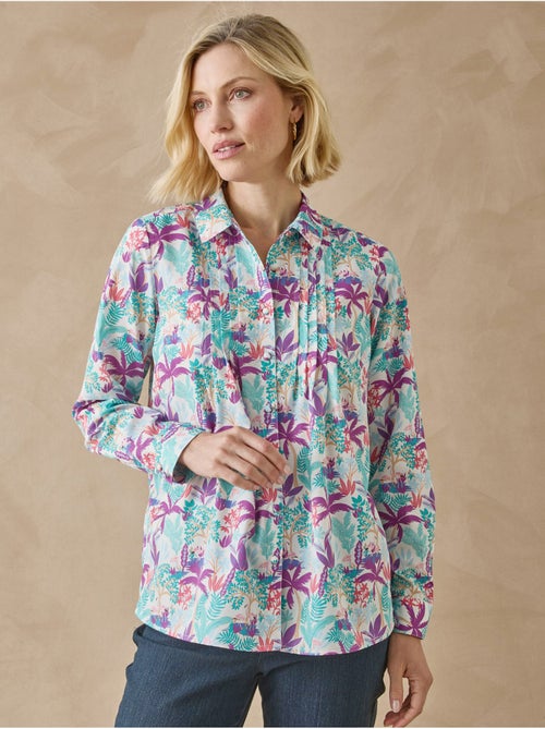 Chemisier effet plastron manches longues - DAXON - Kiabi