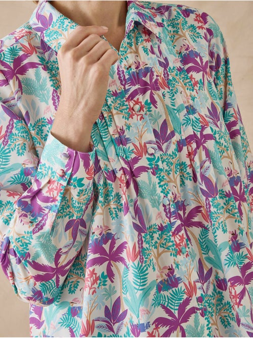 Chemisier effet plastron manches longues - DAXON - Kiabi
