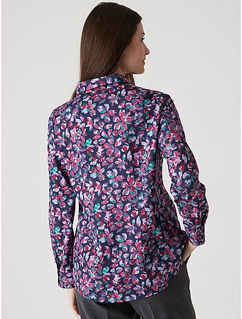 Chemisier effet plastron manches longues