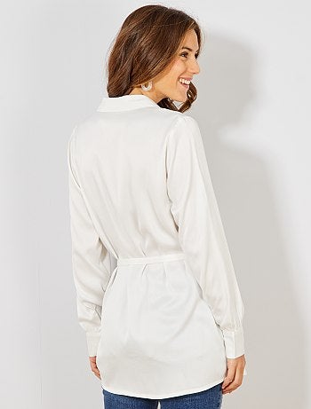 Chemisier effet satiné - Kiabi