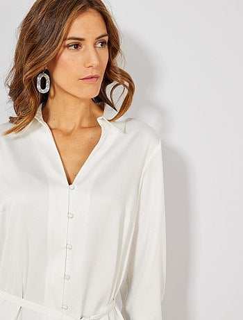 Chemisier effet satiné - Kiabi