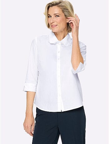 Chemisier empiècement en dentelle - taille standard - moda vilona