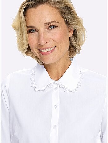 Chemisier empiècement en dentelle - taille standard - moda vilona