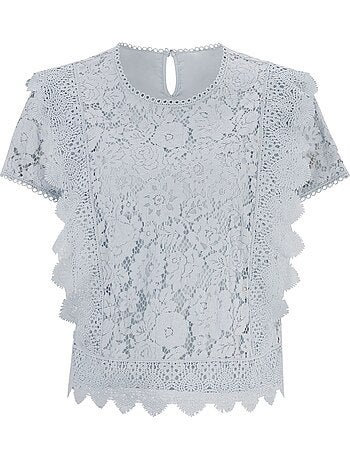 Chemisier En Coton Avec Différents Motifs De Dentelle - Taille Standard - helline