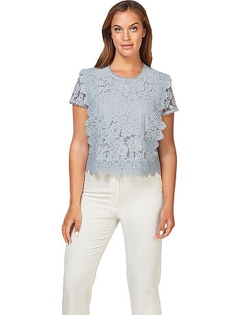 Chemisier En Coton Avec Différents Motifs De Dentelle - Taille Standard - helline