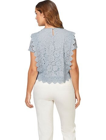 Chemisier En Coton Avec Différents Motifs De Dentelle - Taille Standard - helline