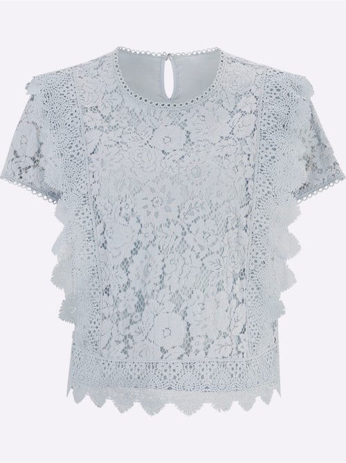 Chemisier En Coton Avec Différents Motifs De Dentelle - Taille Standard - helline - Kiabi