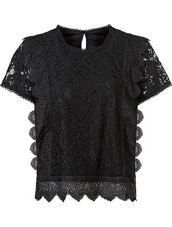 Chemisier En Coton Avec Différents Motifs De Dentelle - Taille Standard - helline