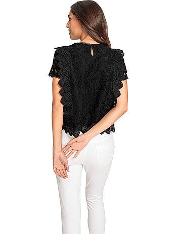 Chemisier En Coton Avec Différents Motifs De Dentelle - Taille Standard - helline