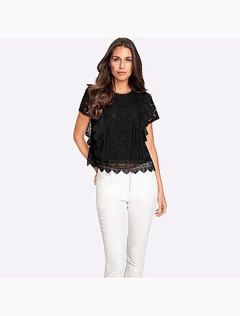 Chemisier En Coton Avec Différents Motifs De Dentelle - Taille Standard - helline