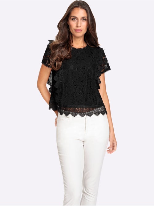 Chemisier En Coton Avec Différents Motifs De Dentelle - Taille Standard - helline - Kiabi