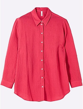 Chemisier en coton col chemisier moderne - taille standard - sheego