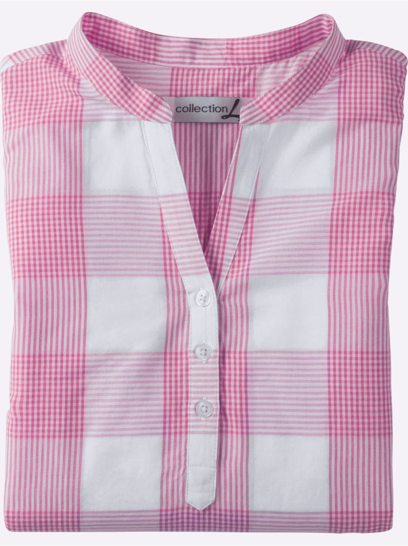 Chemisier En Coton Coupe Droite Flatteuse - Taille Standard - Witt Rose fushia - Kiabi