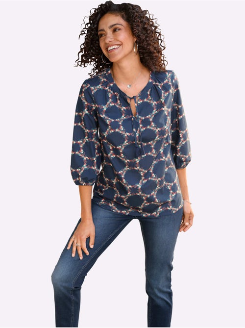 Chemisier En Coton Coupe En A Affinante - Taille Standard - Witt - Kiabi Chemisier En Coton Coupe En A Affinante - Taille Standard - Witt - Kiabi